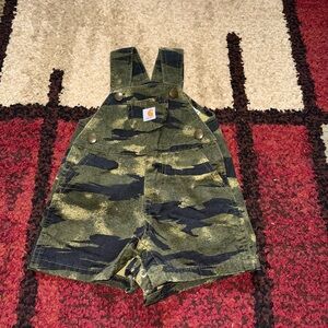 Carhartt Kids Overalls - Green and Black Camo